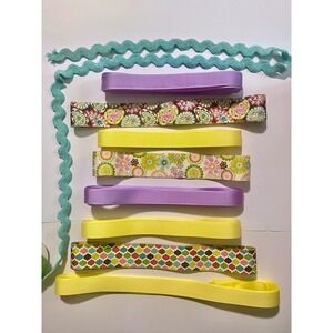 30 Yard Set Mix & Match Grosgrain Ribbon -Paisley-Chenille-Floral-Geometric -New